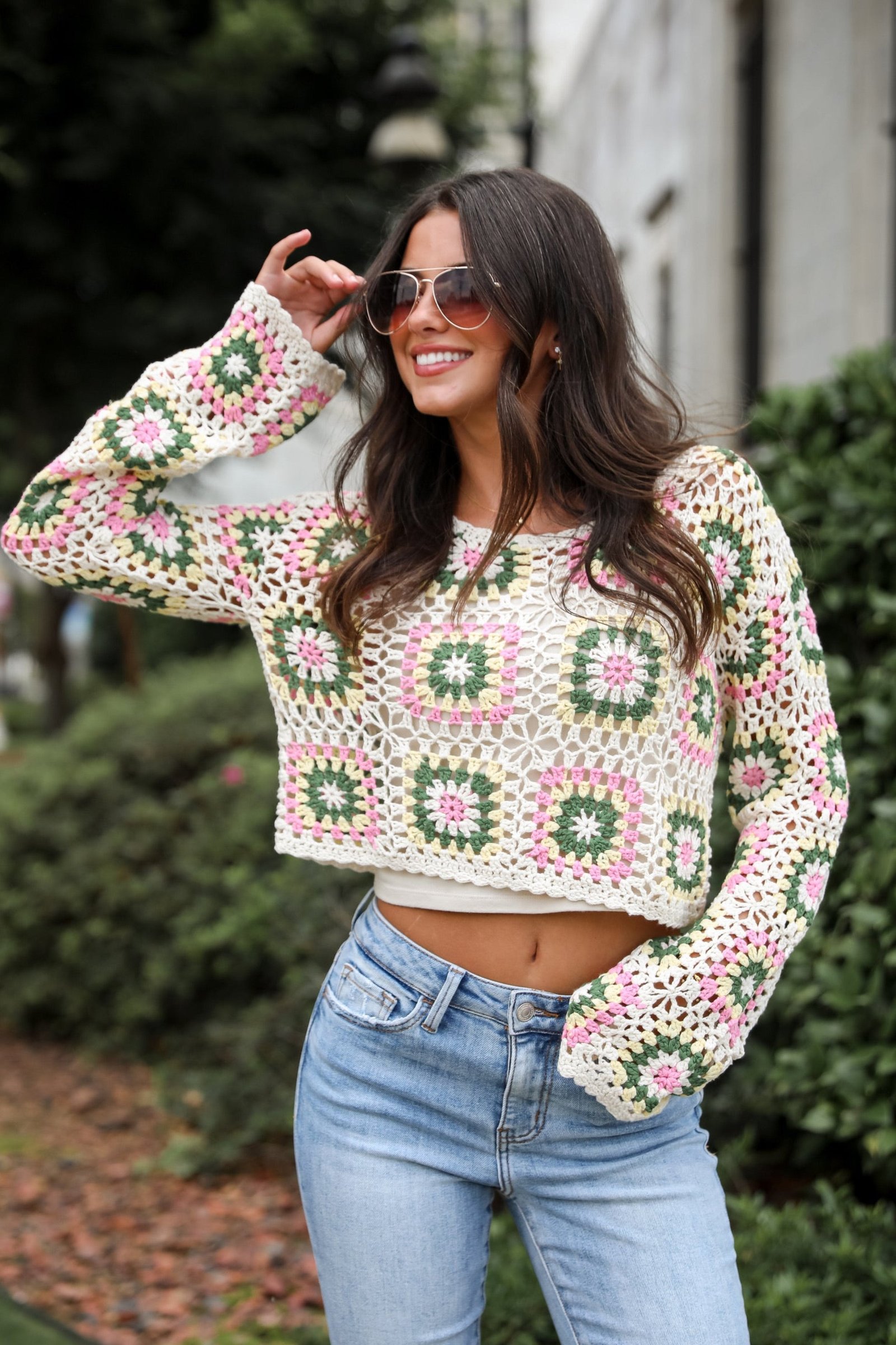 FINAL SALE - Cultivated Coolness Crochet Knit Top