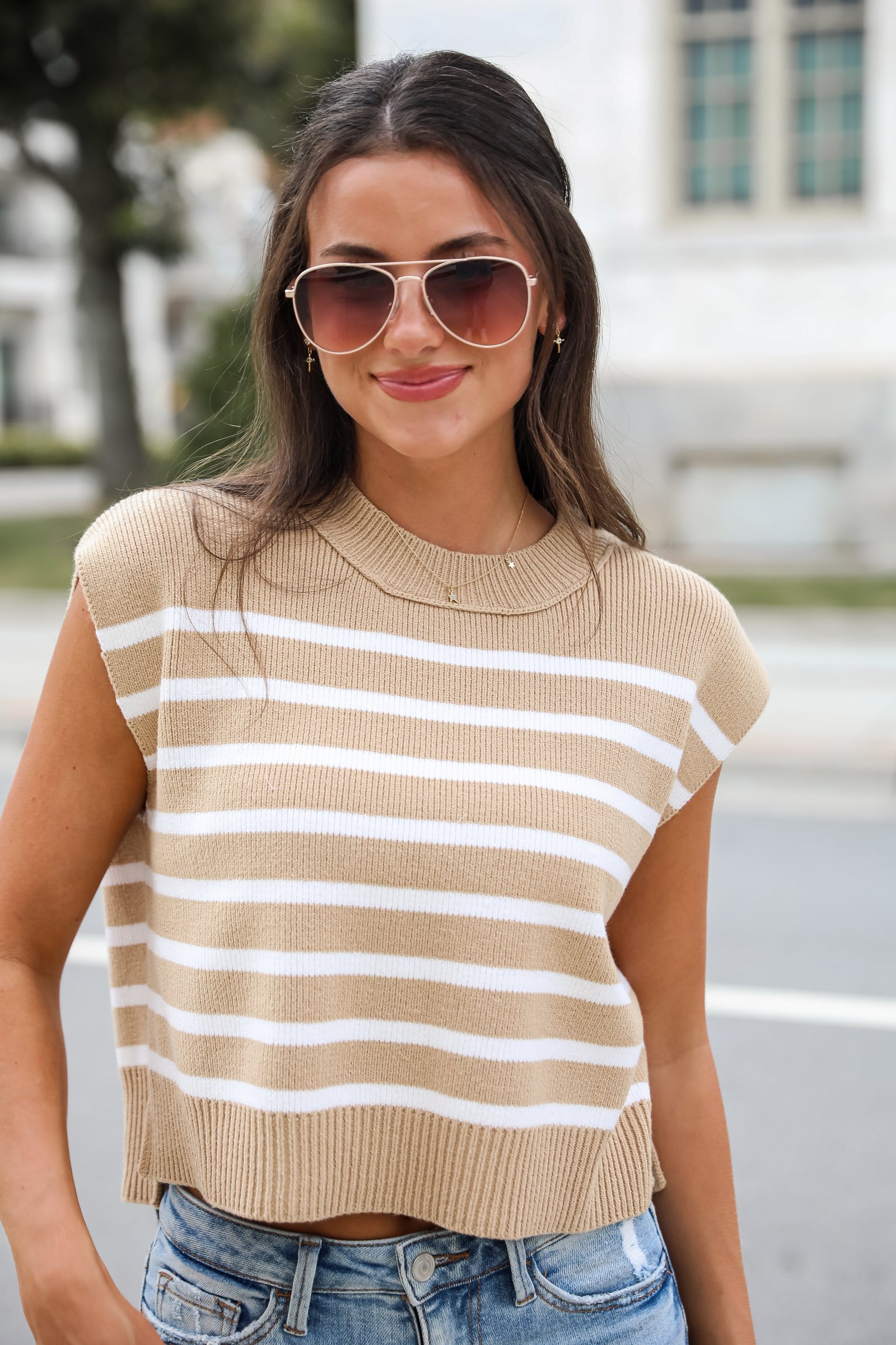 Cozy Classic Striped Sweater Top